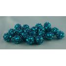 50 Shamballa Strassperlen  Beads 10mm lagune
